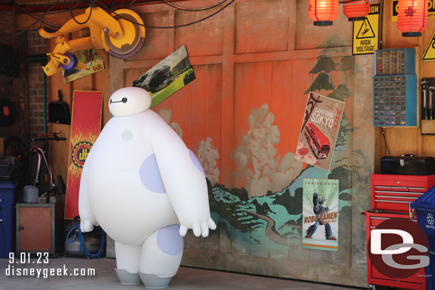 Baymax out meeting guests.