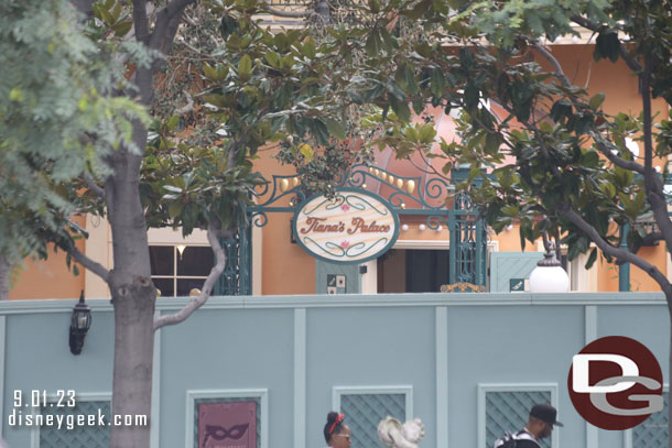 A better view of the Tiana's Palace sign from this vantage point