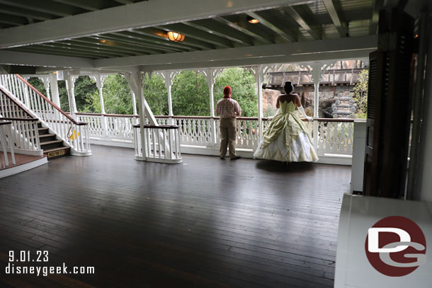 Her and another cast member were the only two on the deck when I walked through.