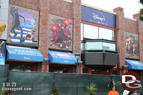 Concrete work in front of the former ESPN is still ongoing.