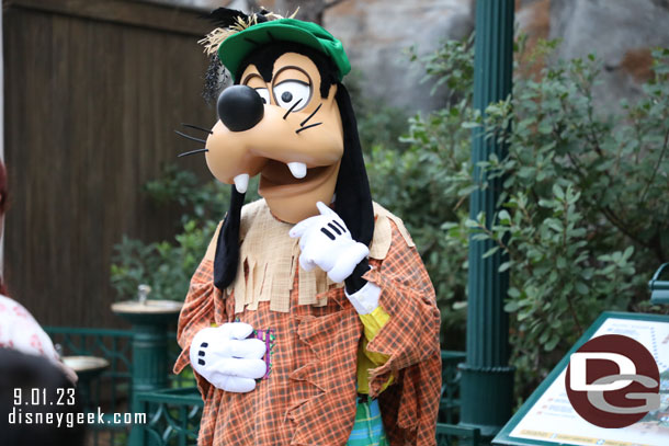 Goofy was out again.