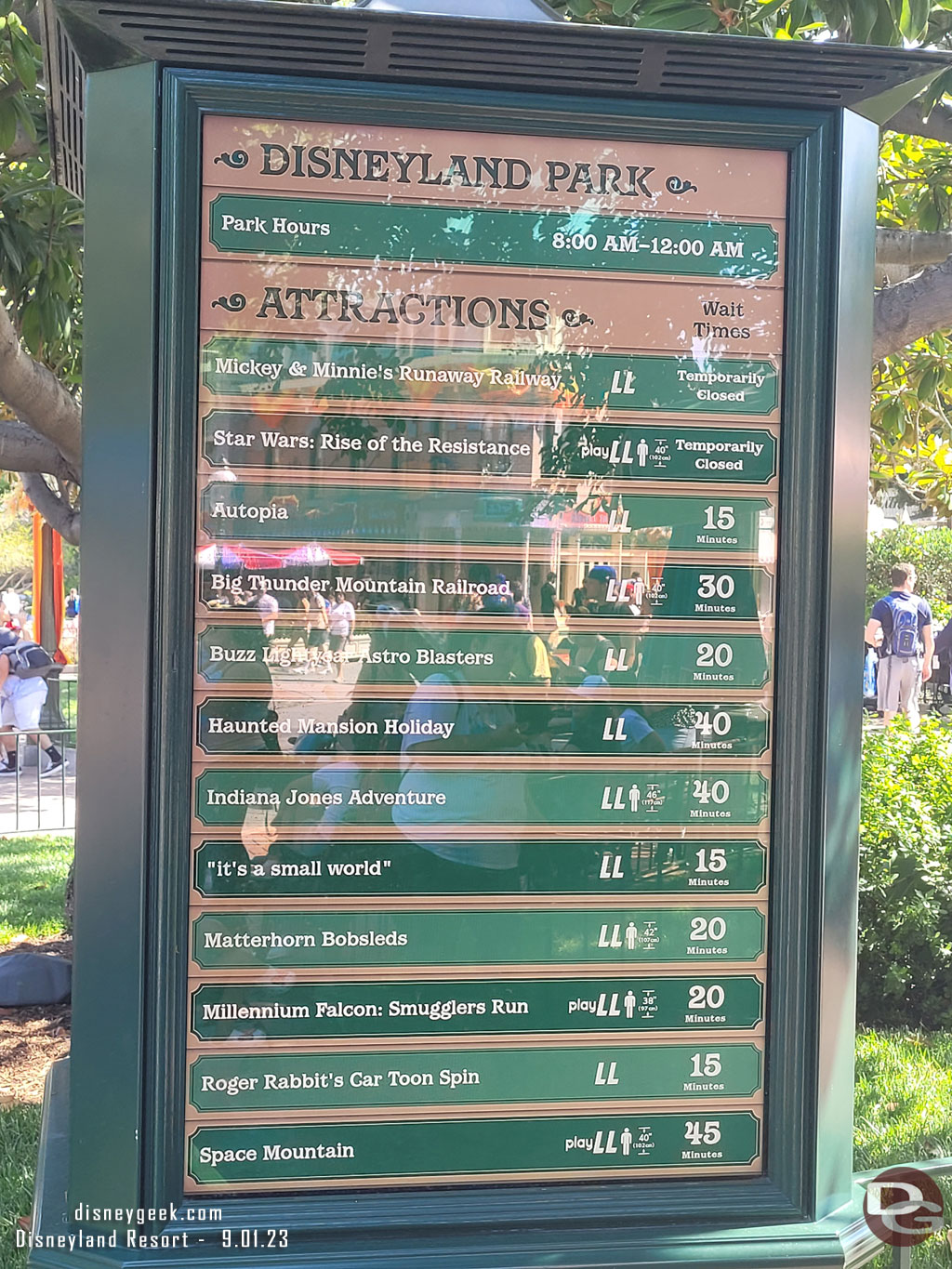 10:53am - Disneyland Wait Times