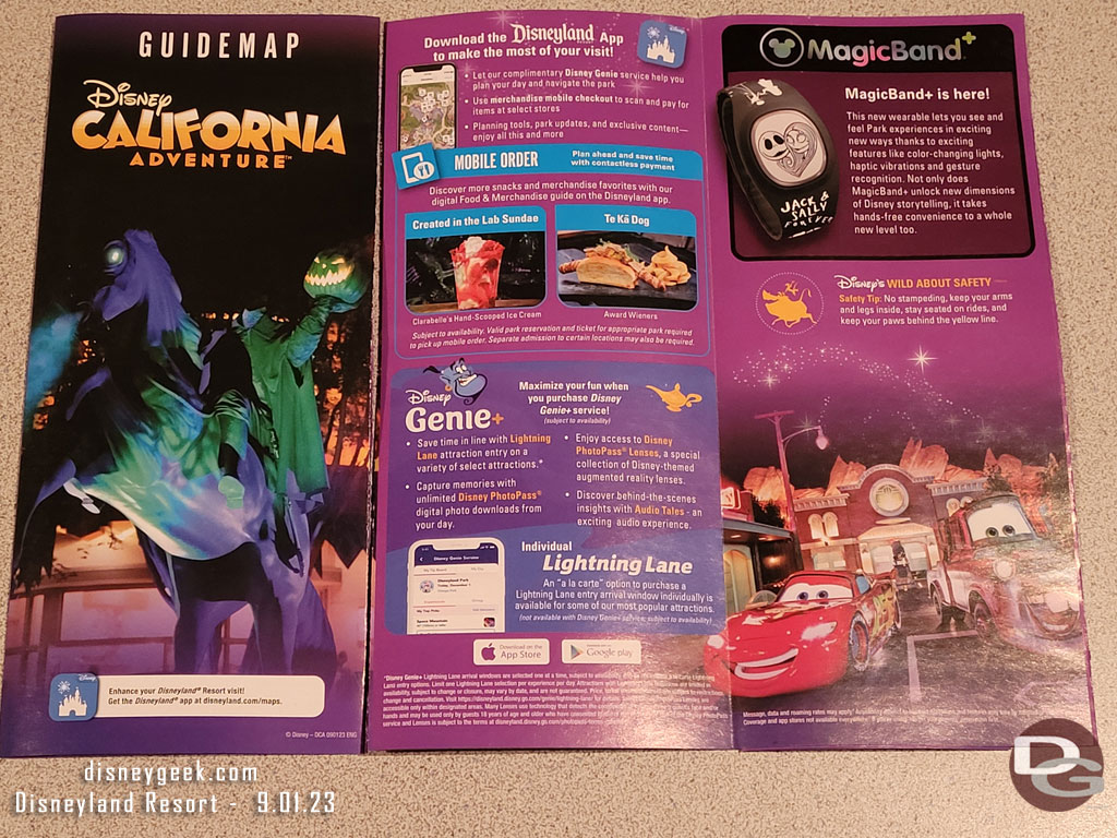 Disney California Adventure Guidemap