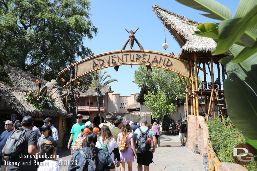 The Adventureland walkway has reopened.