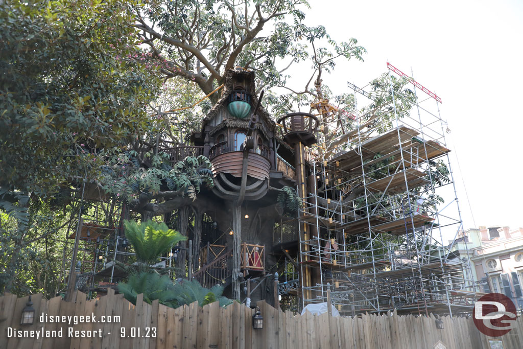 Scaffolding has returned to the Adventureland Treehouse