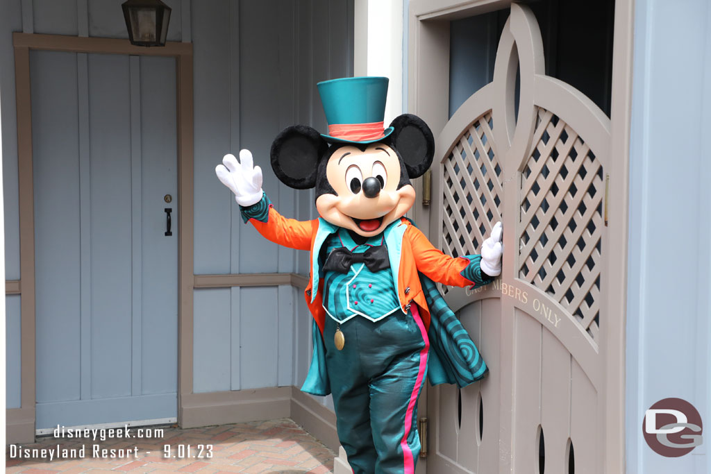 Mickey stopped and struck a few poses for me as he was exiting.  He has a new Halloween outfit too.