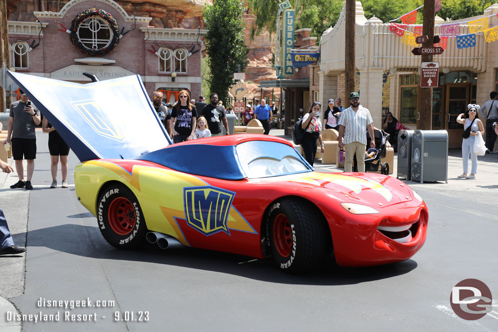 Lightning McQueen in his Haul-O-Ween costume