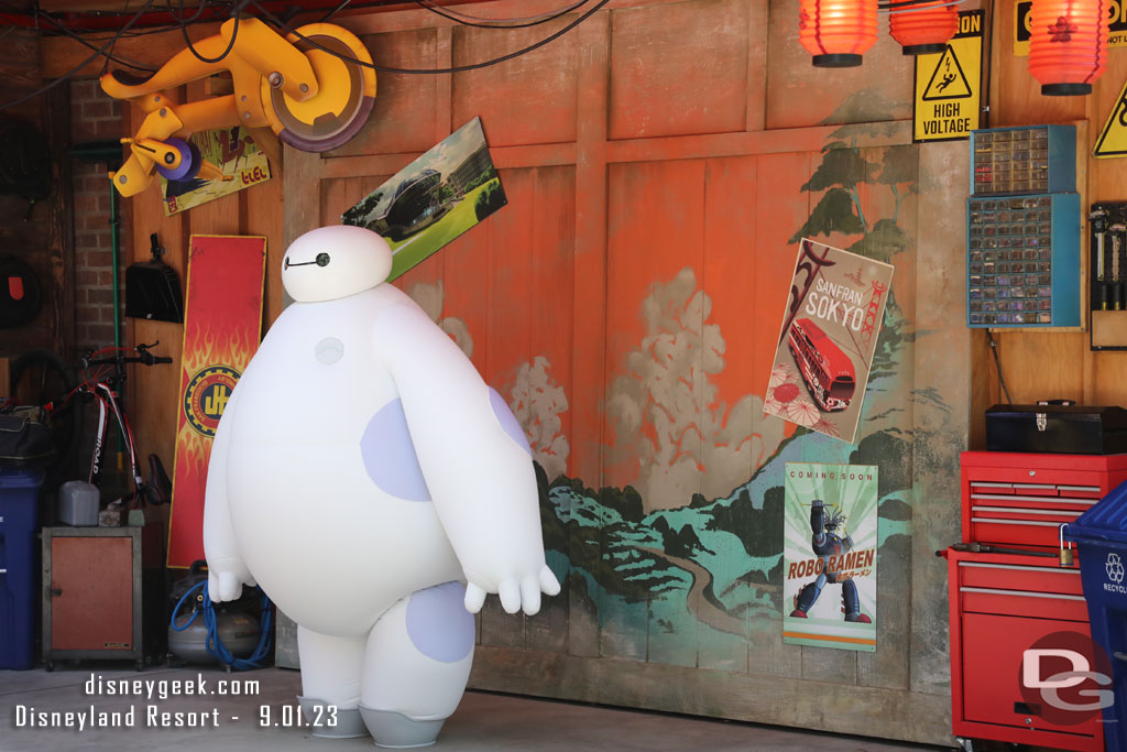 Baymax out meeting guests.