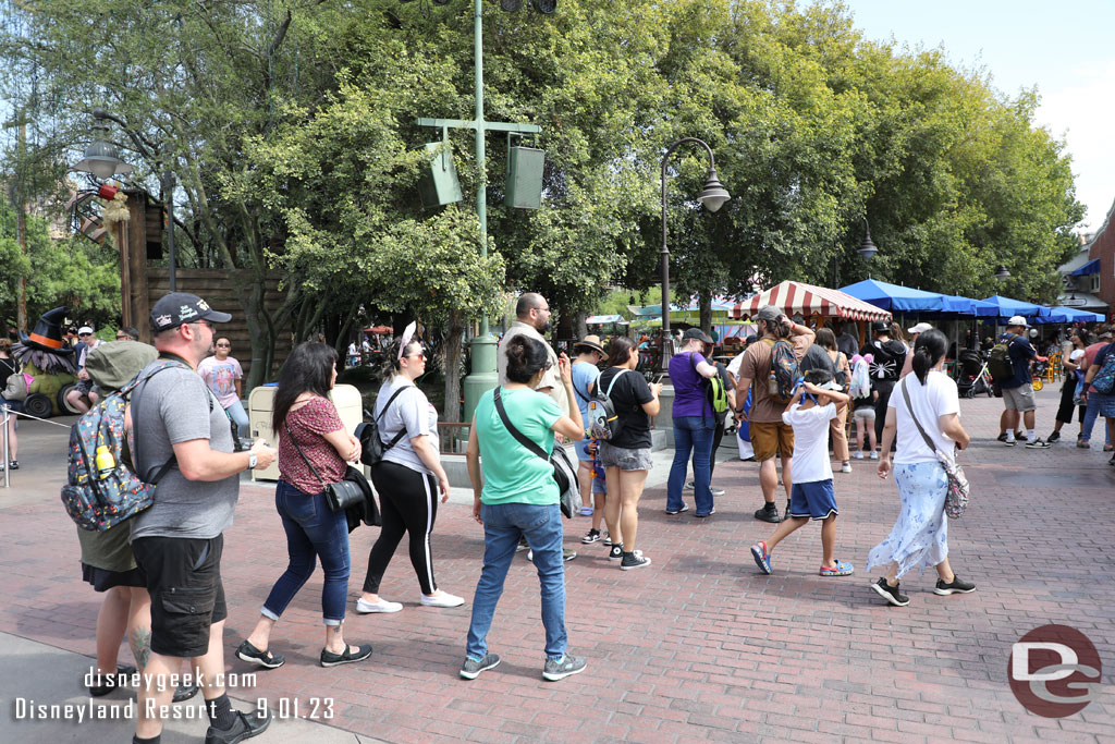 This is the line for the bread cart up on the left