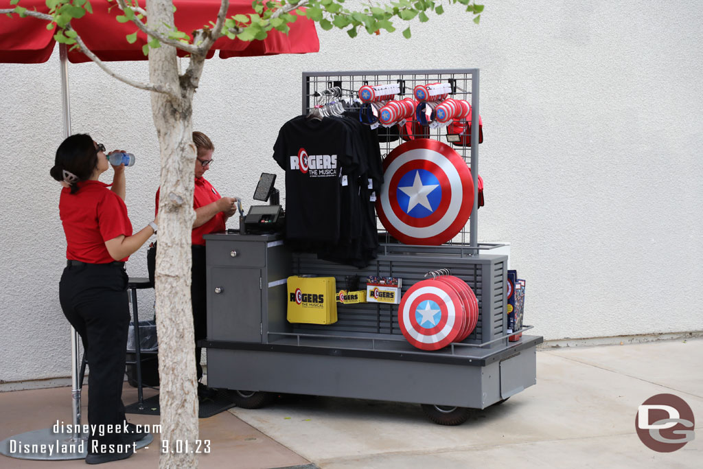 Rogers the Musical is gone, but the merchandise cart is still out.