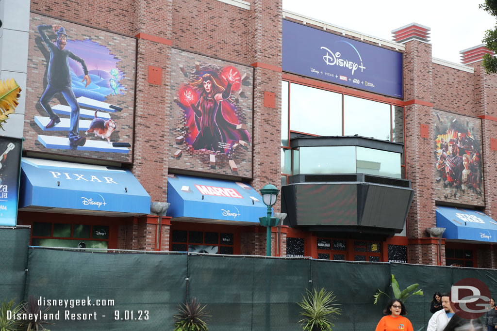 Concrete work in front of the former ESPN is still ongoing.