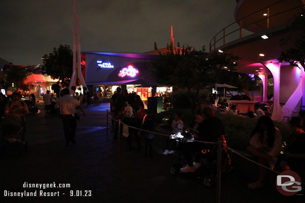 The popcorn cart queue stretched a ways this evening.