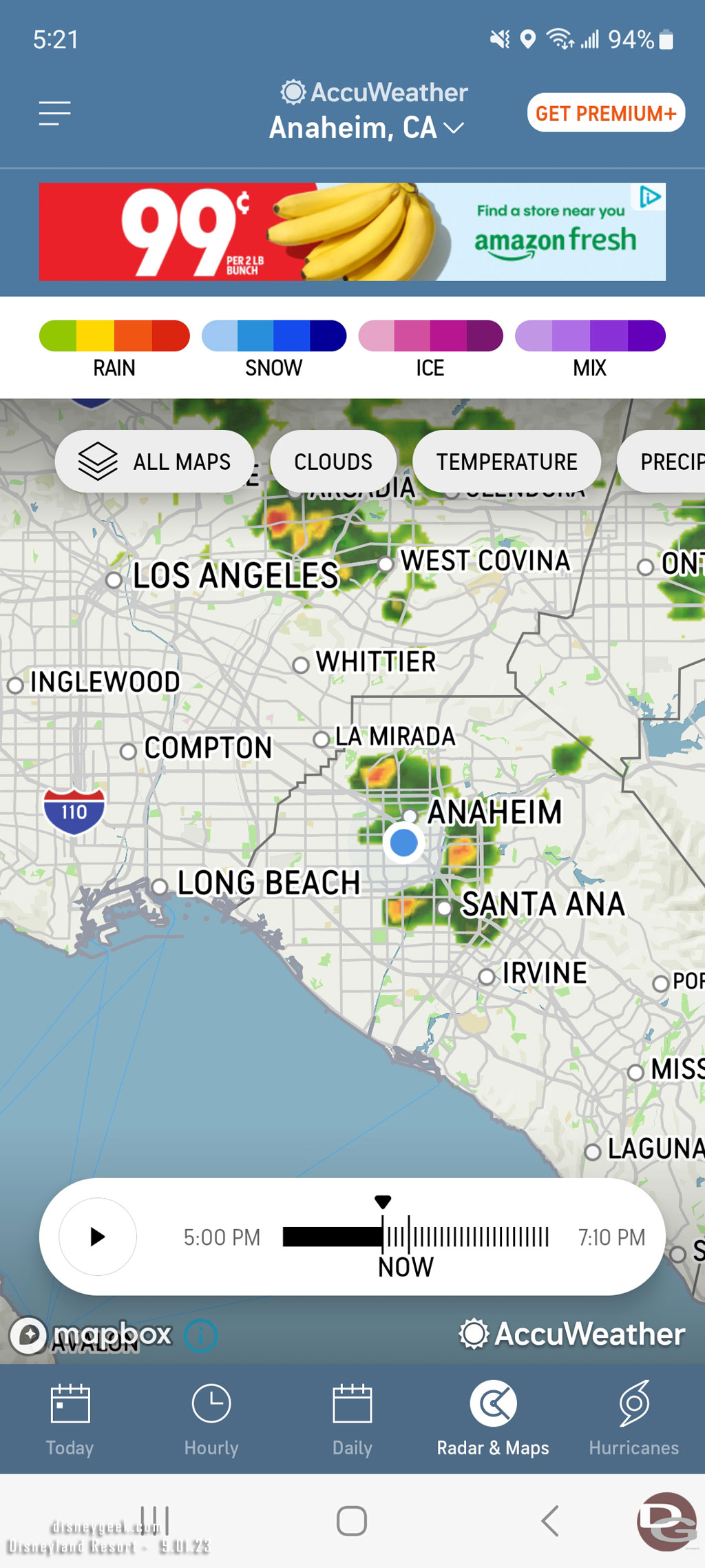 Checking the radar.. looks like the little burst has passed