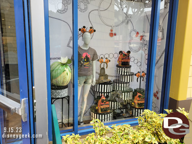 Tinker Bell pumpkin in the Disney Dress shop window