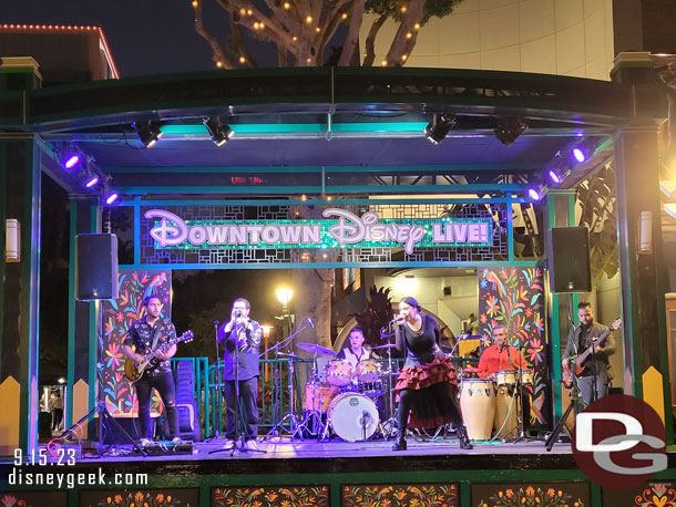 The Tina Aldana Band in Downtown Disney tonight