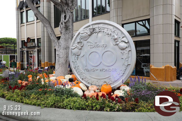 The Disney100 medallions are still up.