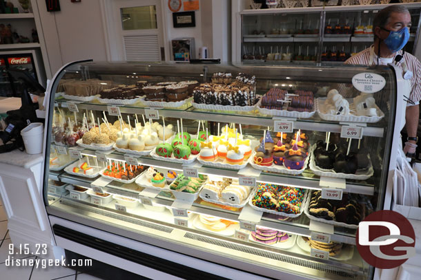 Some of the treats in Marcelines Confectionery