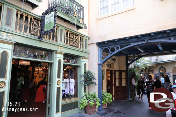 Jack Sparrow was roaming around New Orleans Square meeting guests.