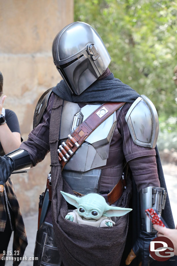 The Mandalorian and Grogu were also out and about.