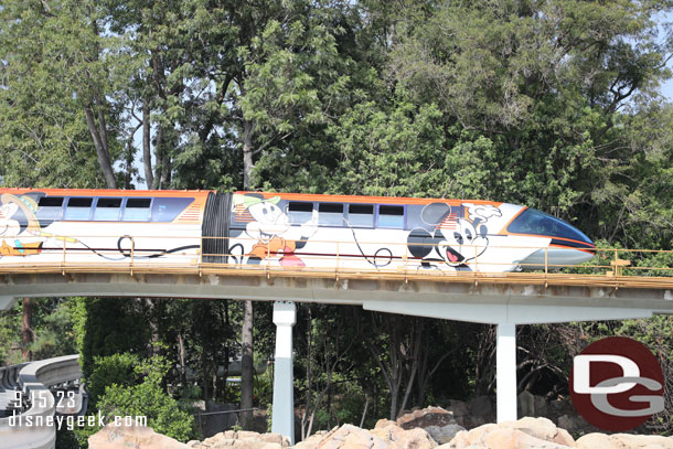 Monorail Orange en route to Tomorrowland station to pick me up.