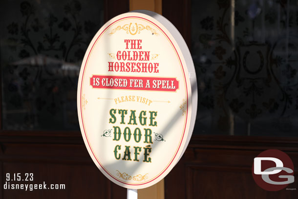 The Golden Horseshoe is closed for renovation.