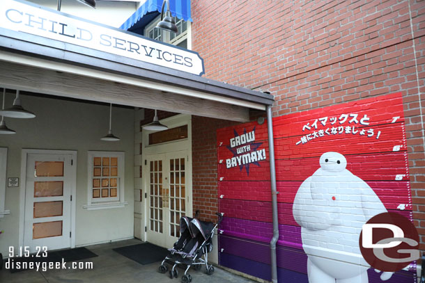 Near the Child Care area a new Baymax graphic