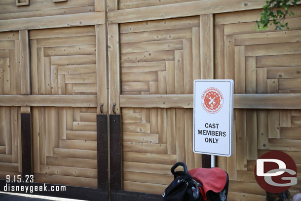 Cast members were using the larger doors