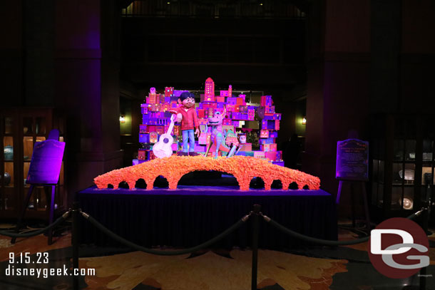 Coco display in the lobby of Disney's Grand Californian Hotel