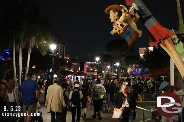 8:30pm - The Downtown Disney crowd near the LEGO store