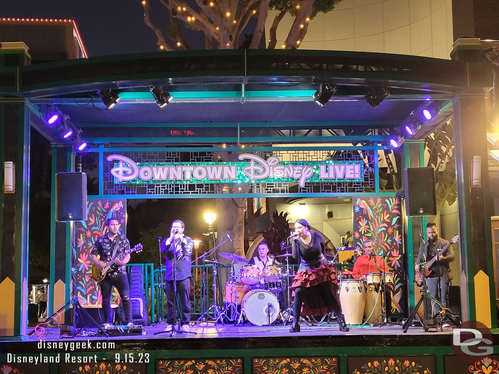 The Tina Aldana Band in Downtown Disney tonight