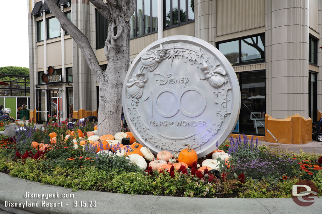 The Disney100 medallions are still up.