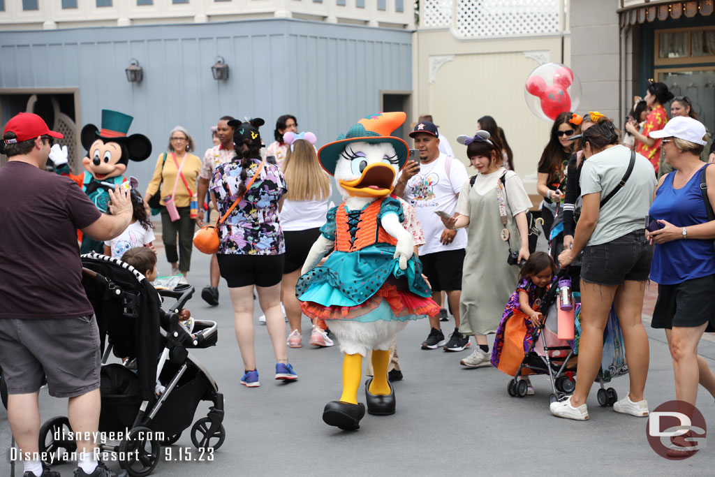 Daisy Duck in her Halloween outfit