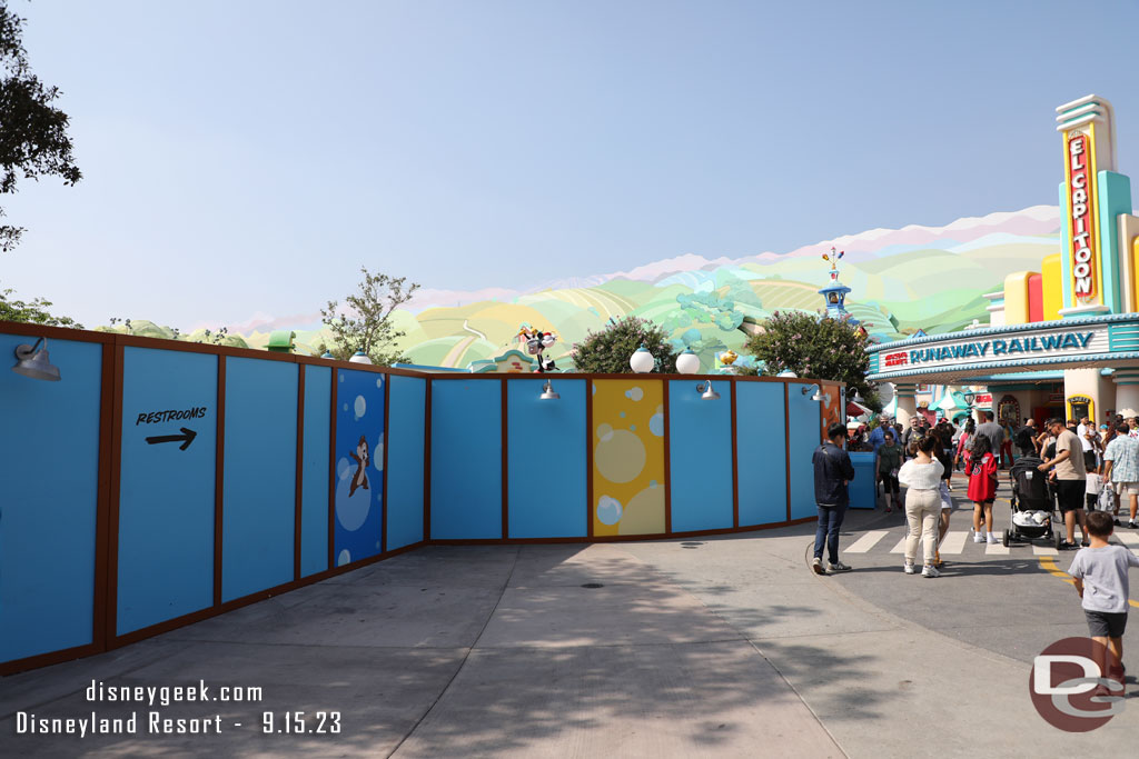 Walls are up around CenTOONial park in Mickey