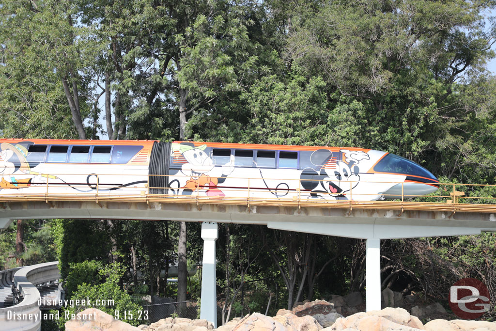 Monorail Orange en route to Tomorrowland station to pick me up.