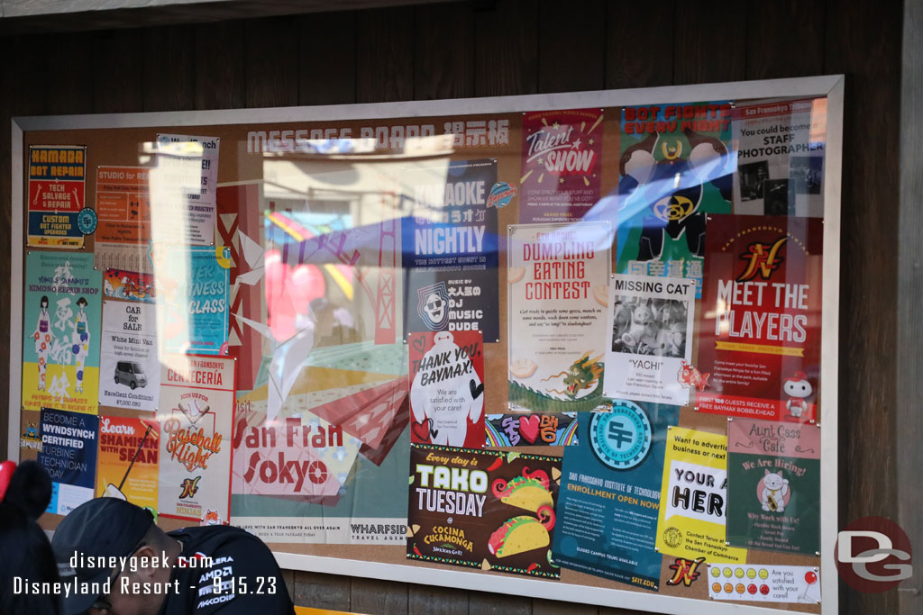 Two billboards near the bakery