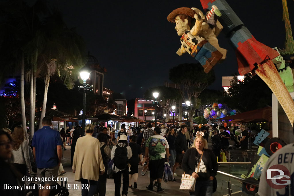 8:30pm - The Downtown Disney crowd near the LEGO store