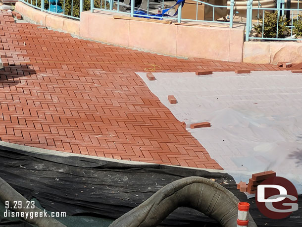 These pavers are replacing the turf that made up this primary walkway.