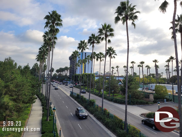 Passing over Disneyland Drive