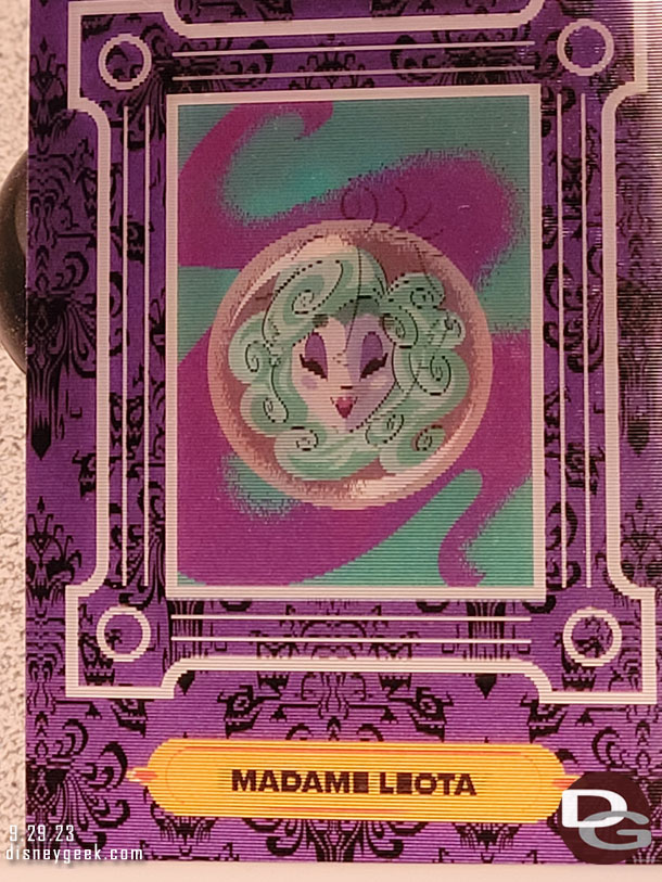 The Disney Gallery was passing out the Magic Key Haunted Mansion collectors cards today, so I was able to pick one up.