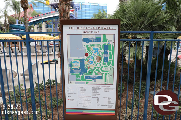 A map of the Disneyland Hotel