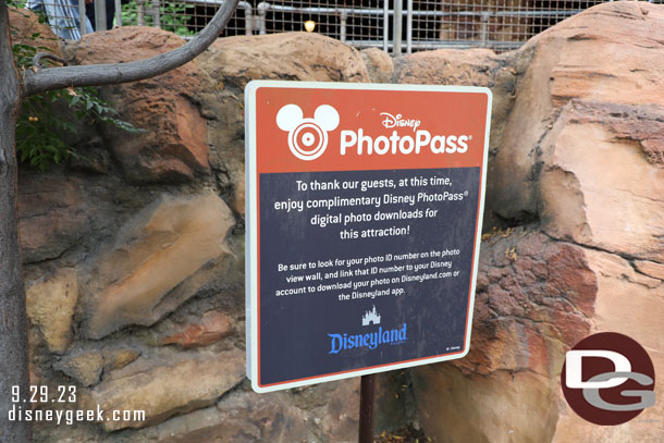 There were several signs telling you about PhotoPass.. the system was having problems and guests were backed up waiting to see their photos. I wanted a handful of cycles and no sign of our cars so I gave up.