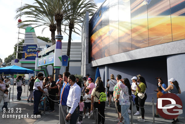 The return queue for Buzz Lightyear was full