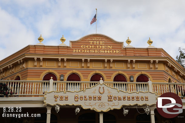 The Golden Horseshoe is still closed for renovation