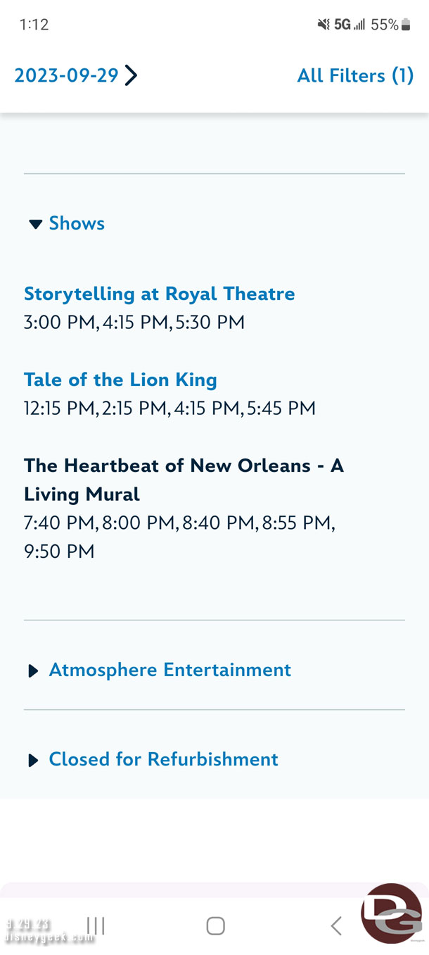 While eating lunch checked the website and showtimes for this evenings premiere showings of The Heartbeat of New Orleans - A Living Mural are listed now.