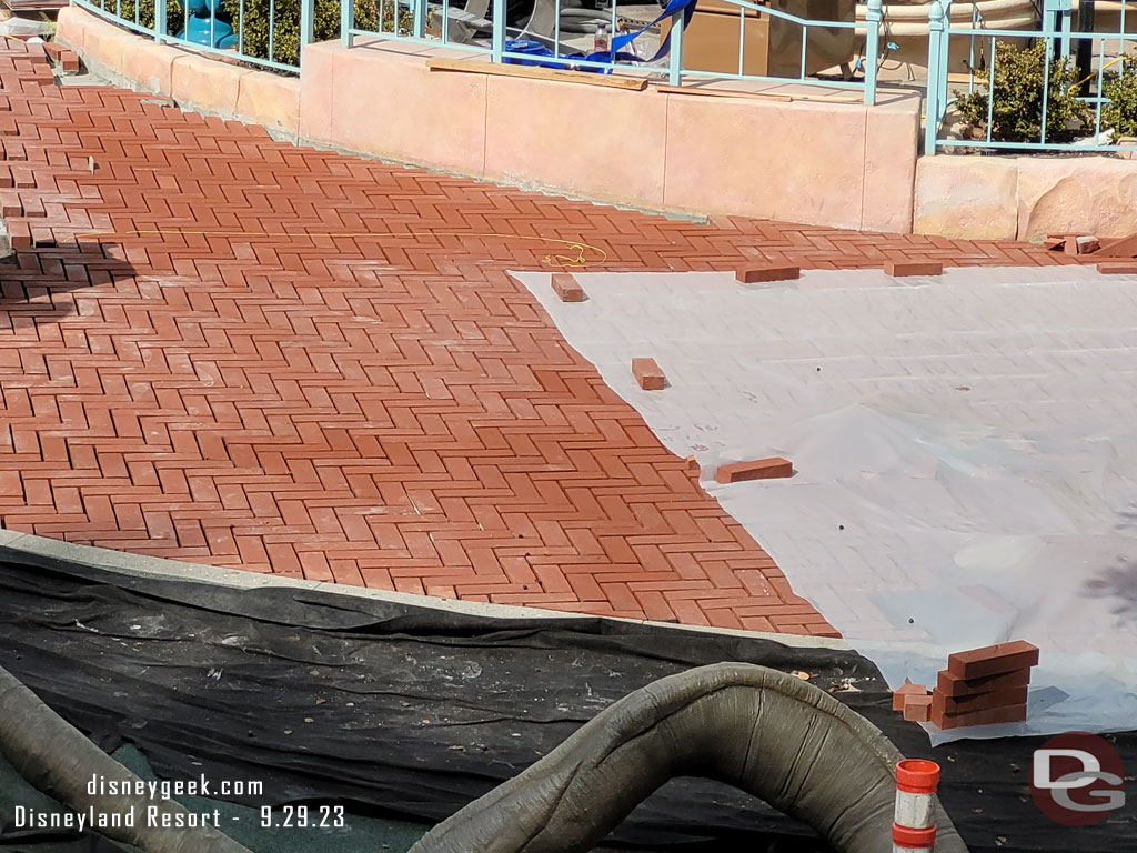 These pavers are replacing the turf that made up this primary walkway.