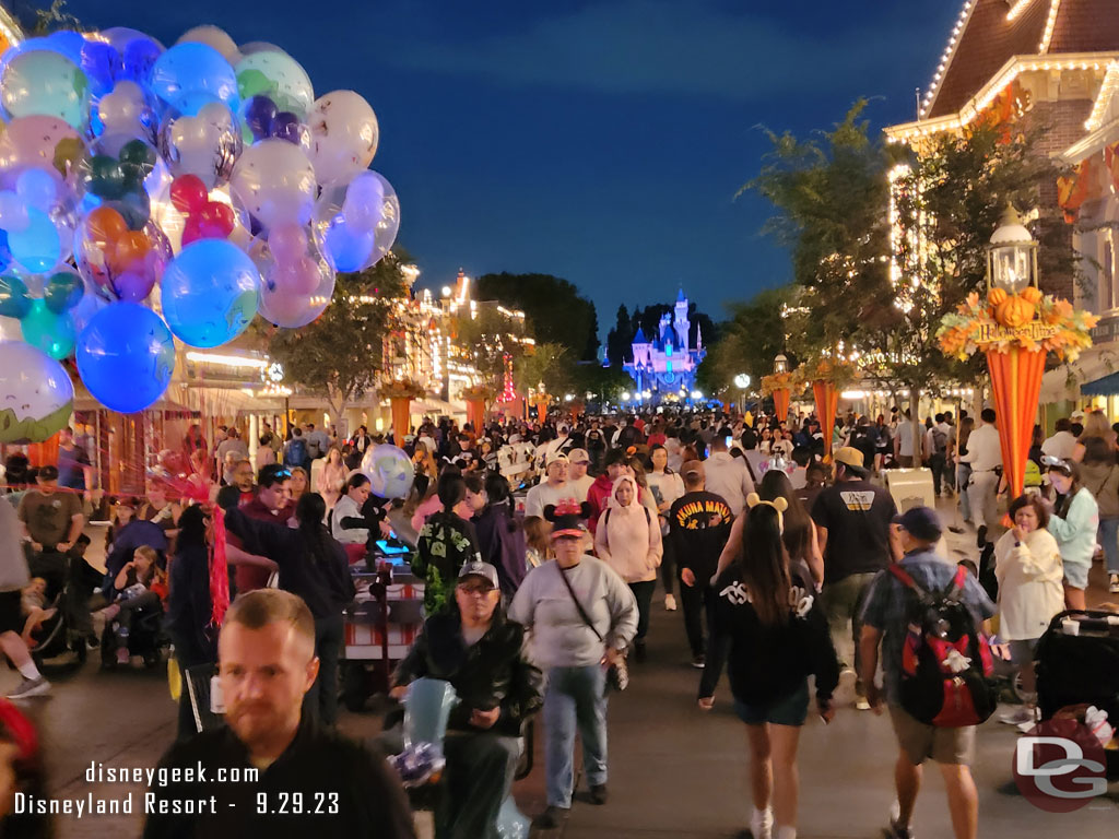 7:17pm - Returned to Disneyland - Main Street USA