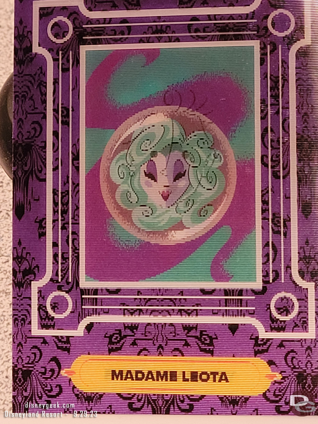 The Disney Gallery was passing out the Magic Key Haunted Mansion collectors cards today, so I was able to pick one up.