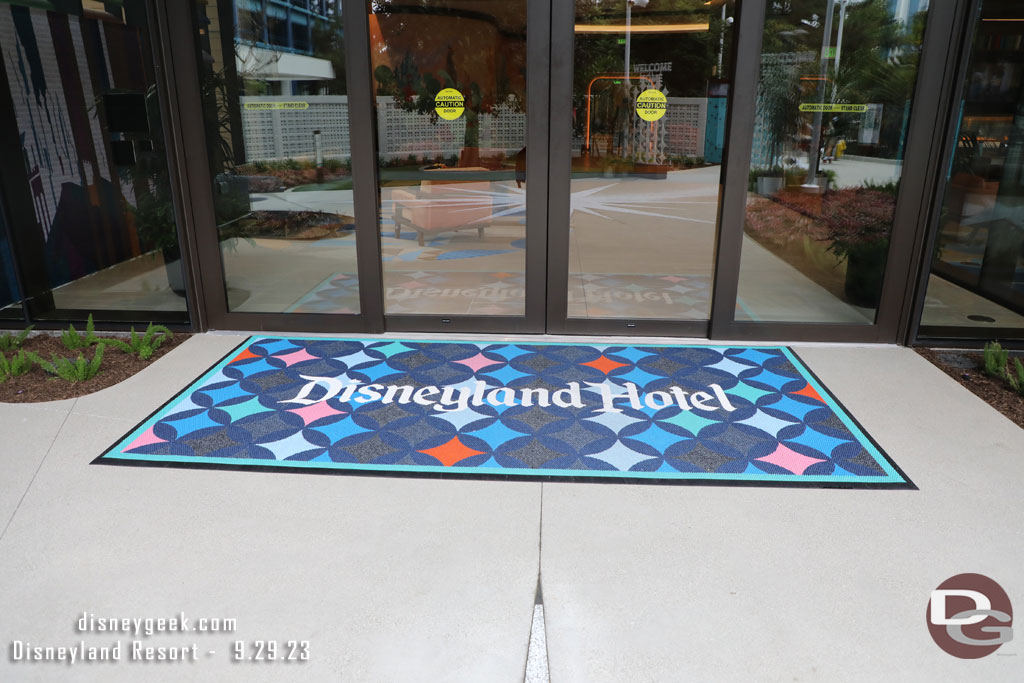 Disneyland Hotel mat, not one specific to the  new tower.