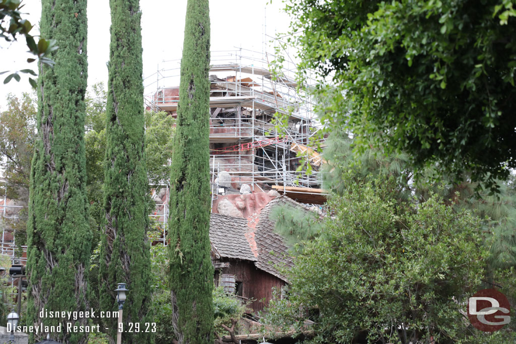 The front section of the facade at the top has been removed as work continues on Tiana