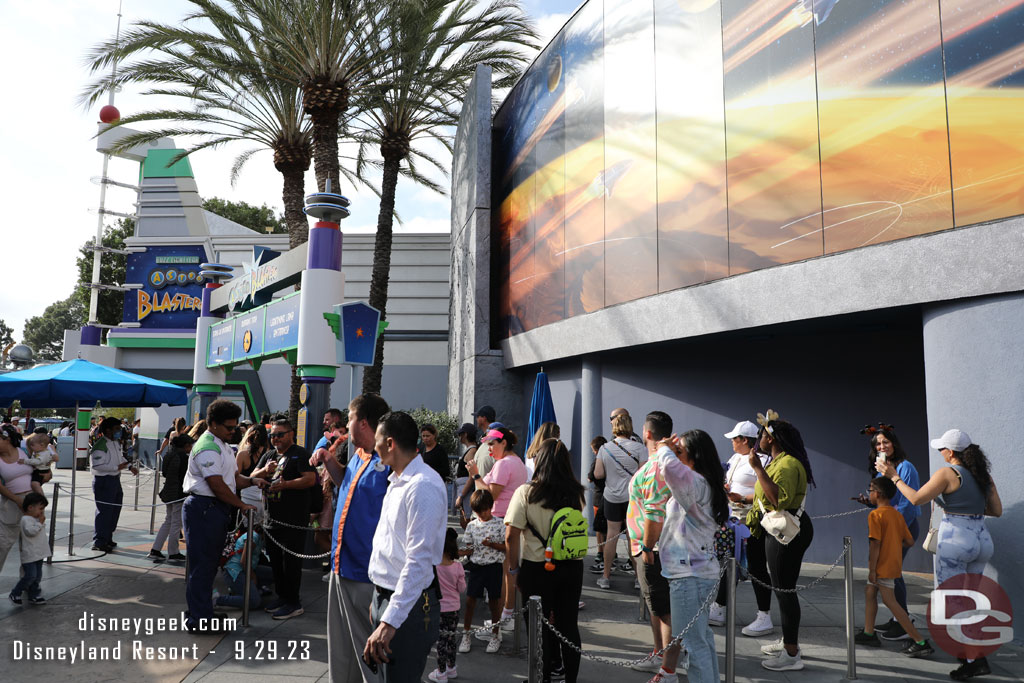 The return queue for Buzz Lightyear was full